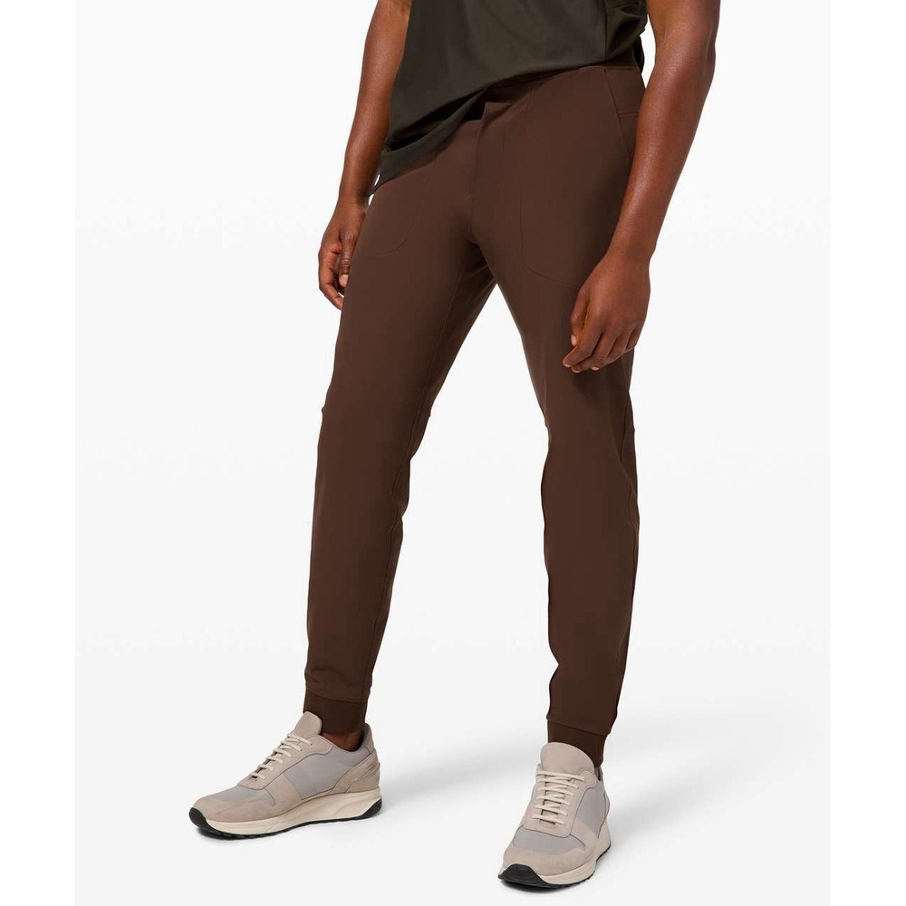 Lululemon Jogger Pants Mens Small Brown Earth ABC Warpstreme Athleisure Gym READ